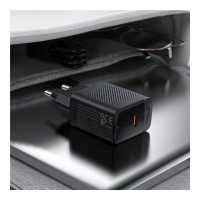 Мережевий зарядний пристрій Acefast A82, PD 20W, GaN, Black 5