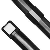 Ремінець для фітнес браслету Mi Band 5/6 Milanese Black/Silver 1