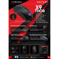 Провідна миша Fantech X9 Thor, Black 2