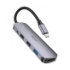 USB-хаб Hoco HB27, Type-C multi-function converter HDTV/USB3.0/2xUSB2.0/Type-C, Gray - 1