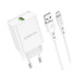 Мережевий зарядний пристрій Borofone BN5, Cable Micro, PD 18W, QC 3.0, White - 1