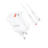 Мережевий зарядний пристрій Jokade JB082, Cable Type-C to Lightning, 30W, QC 3.0, White - 3