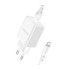 Мережевий зарядний пристрій Borofone BN5, Cable Micro, PD 18W, QC 3.0, White - 3