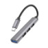 USB-хаб Hoco HB26, 4 in 1, Type-C to 1xUSB 3.0/3xUSB 2.0, 0.15m, Silver - 9