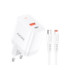 Мережевий зарядний пристрій Jokade JB082, Cable Type-C to Lightning, 30W, QC 3.0, White - 1