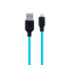 Кабель Hoco X21 Plus Silicone Lightning Black-Blue - 1