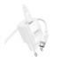 Мережевий зарядний пристрій Hoco C147A, Cable Type-C to Type-C, PD 20W, QC 3.0, White - 11