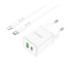 Мережевий зарядний пристрій Borofone BN7, Cable Type-C to Lightning, PD 20W, QC 3.0, White - 3