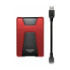 PHD External 2.5'' ADATA USB 3.2 Gen. 1 DashDrive Durable HD650 2TB Red - 3