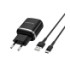 Мережевий зарядний пристрій Borofone BA36A, Cable Type-C, QC 3.0, 18W, Black - 1