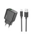 Мережевий Зарядний Пристрій Hoco CS21A, USB-A, QC3.0 18W, Cable Type-C, Black - 1
