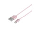 Кабель Hoco X2 Knitted Lightning 2.4A Pink-Gold - 1