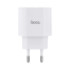 Мережевий зарядний пристрій Hoco C95A, Cable Type-C to Lightning, PD 20W, QC 3.0, White - 1