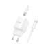 Мережевий зарядний пристрій Hoco C146A, Cable Type-C to Type-C, PD 20W, QC 3.0, White - 10