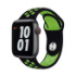 Ремінець для Apple Watch (42-44mm) Nike Sport Band Black/Green - 2