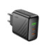 Мережевий зарядний пристрій Hoco CS26A, 2xType-C, 1xUSB-A, PD 45W, QC 3.0, Black - 10