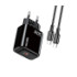 Мережевий зарядний пристрій Kakusiga KSC-1660, Cable Type-C to Type-C, 30W, Black - 2