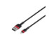 Кабель Baseus Cafule Cable Lightning 1m, 2.4A, Black-Red - 1