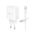 Мережевий зарядний пристрій Borofone BA82A, Cable Type-C to Type-C, PD 25W, QC 3.0, White - 11