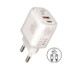 Мережевий Зарядний Пристрій iEnergy HC-28, Cable Type-C to Type-C, PD+Q.C 3.0, 30W Max, White - 1