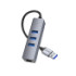 USB-хаб Hoco HB34, USB to 3xUSB 3.0/RJ45, 0.15m, Gray - 4