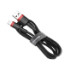 Кабель Baseus Cafule Cable, Lightning, 2.4A, 0.5m, Red-Black - 6