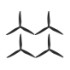 Пропелери Gemfan 1050, 3 лопаті, скловолокно, набір CW - 2 шт, CCW - 2 шт - 1
