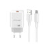 Мережевий зарядний пристрій Konfulon C87, Cable Micro, 1xUSB, 5V 3A, White - 1