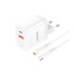 Мережевий зарядний пристрій Jokade JB082, Cable Type-C to Lightning, 30W, QC 3.0, White - 4