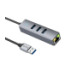 USB-хаб Hoco HB34, USB to 3xUSB 3.0/RJ45, 0.15m, Gray - 3