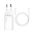 Мережевий зарядний пристрій Baseus Super Si, Cable Type-C to Lightning, PD 20W, White - 1