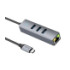 USB-хаб Hoco HB34, Type-C to 3xUSB 3.0/RJ45, 0.15m, Gray - 3