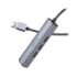 USB-хаб Borofone DH12, 4 in 1, USB-A to 4xUSB 3.0, 1.2m, Gray - 10
