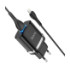 Мережевий зарядний пристрій Hoco N1, Cable Lightning, Black - 8