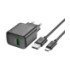 Мережевий Зарядний Пристрій Hoco CS21A, USB-A, QC3.0 18W, Cable Type-C, Black - 5