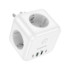 Мережевий подовжувач Borofone BAC11, 3xSocket/2xType-C/2xUSB-A, PD 40W, QC 3.0, White - 6