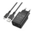 Мережевий зарядний пристрій Borofone BA68A, Cable Micro, 1xUSB-A, 2.1A, Black - 1