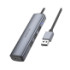 USB-хаб Borofone DH12, 4 in 1, USB-A to 4xUSB 3.0, 1.2m, Gray - 1