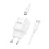 Мережевий зарядний пристрій Hoco C147A, Cable Type-C to Type-C, PD 20W, QC 3.0, White - 10