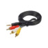 Мультимедійний кабель TRS Jack 3.5 to 3RCA 1.5m, Black - 1