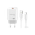 Мережевий зарядний пристрій Konfulon C87Q, Cable Type-C, VOOC QC3.0 25W, White - 1