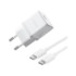 Мережевий зарядний пристрій Baseus Palm Fast Charger, Cable Type-C to Type-C, PD 30W, Moon White - 1