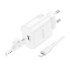 Мережевий зарядний пристрій Borofone BA82A, Cable Type-C to Lightning, PD 25W, QC 3.0, White - 9