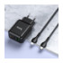 Мережевий Зарядний Пристрій Hoco N5, PD 20W, QC3.0, Cable Type-C to Lightning, Black - 2